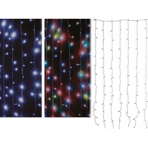 TENDA LUMINOSA DI NATALE LUCI PER ESTERNO H70x150 Cm con 104 LED BIANCO/CALDO
