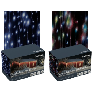 TENDA LUMINOSA DI NATALE LUCI PER ESTERNO 120 LED BIANCO