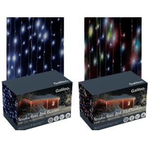 TENDA LUMINOSA DI NATALE LUCI PER ESTERNO 120 LED BIANCO