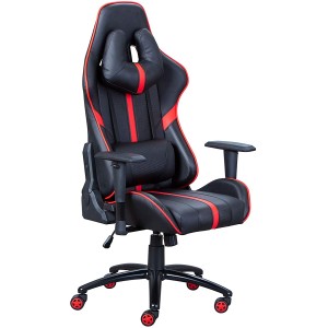 SEDIA POLTRONA ERGONOMICA PROFESSIONAL DA GAMING RATO RED 70x127x70CM COLORE ROSSO E NERO