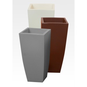 VASO STILO QUADRO GHIACCIO CM.33X33X70H DA ARREDO INTERNO ESTERNO GIARDINO