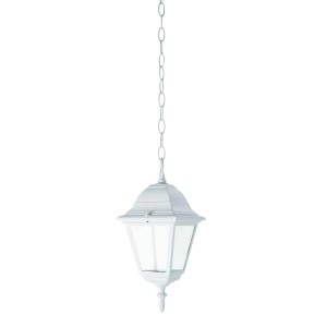LANTERNA CON CATENA SERIE ARKADIA ALLUMINIO BIANCO 4 FACCE