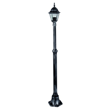 LAMPIONE SU PALO SERIE ARKADIA ALLUMINIO NERO 4 FACCE