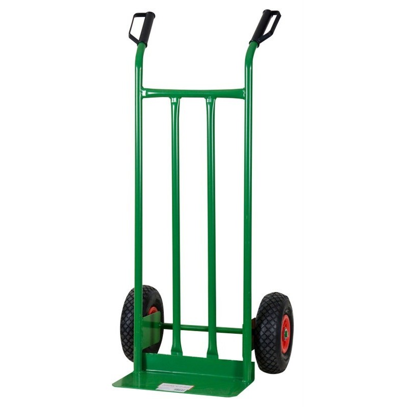 CARRELLO PORTACASSE IN ACCIAIO PORTATA KG.200 RUOTE PNEUMATICHE MM.260