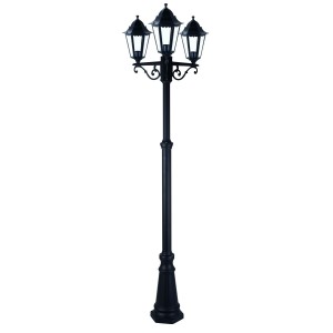 LAMPIONE SU PALO SERIE MINERVA 3 LUCI 208 H Cm.