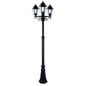LAMPIONE SU PALO SERIE MINERVA 3 LUCI 208 H Cm.