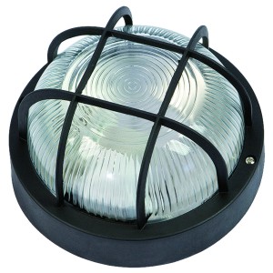 PLAFONIERA BRIXO TONDA NERA CON GRIGLIA F G24272