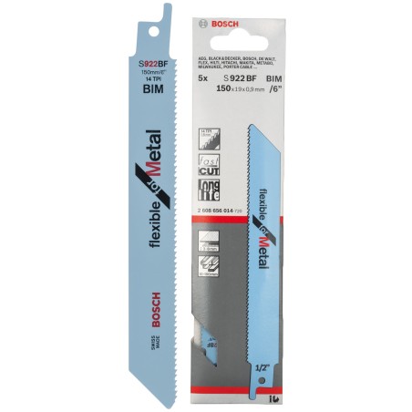 LAME PER SEGA A GATTUCCIO BOSCH FLEX S 922 BF CONF. 5 PEZZI