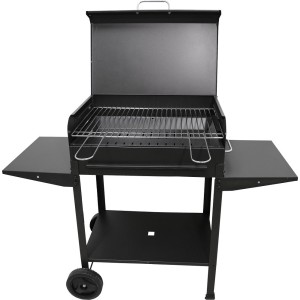 BARBECUE A CARBONE POLIFEMO CM.60X40X95H GRIGLIA REGOLABILE CON RUOTE