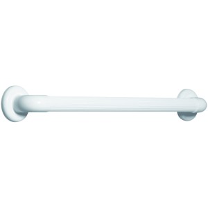 MANIGLIONE CORRIMANO RIGATO BIANCO SOSTEGNO PER VASCA/DOCCIA CM.30 -0530L30