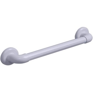 MANIGLIONE CORRIMANO RIGATO BIANCO SOSTEGNO PER VASCA/DOCCIA CM.45 -0530L45