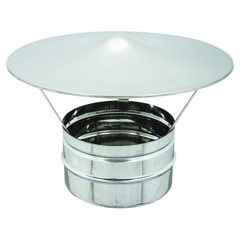 FUMAIOLO FISSO CAPPELLO CINESE INOX CM.8 FUMAIOLO FISSO CAPPELLO CINESE INOX CM.8