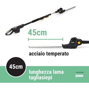 UTENSILE MULTIFUNZIONE ALPINA 20V AMT 20 LI KIT POTATORE TELESCOPICO TAGLIASIEPI-MOTOSEGA
