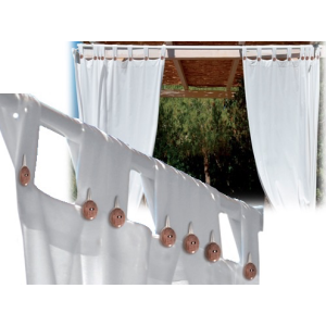 TENDA DA SOLE CON BRETELLE PER GAZEBO 100% POLIESTERE CM140X270 COLORE TORTORA