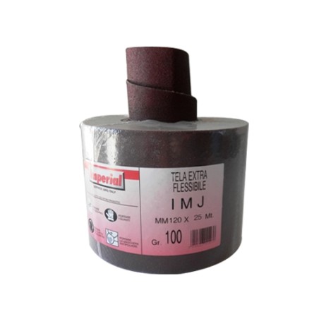 TELA ABRASIVA CORINDONE IMJ 120 ROTOLO 25 MT. GR.100