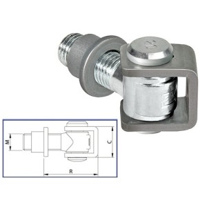 CARDINI COMUNELLO FILETTATI PER CANCELLI M24 A.120