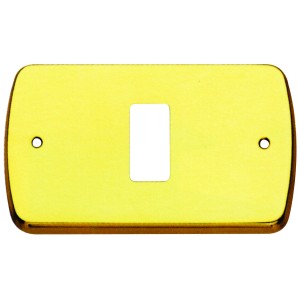 PLACCA MAGIC COPRI INTERRUTTORE OTTONE LUCIDO 1 FORO A.530