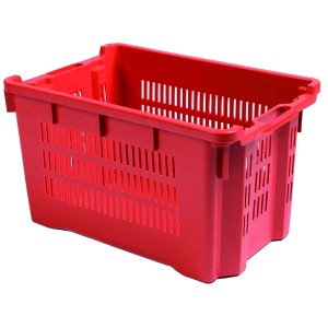 CASSETTA AGRICOLA IMPILABILE E SOVRAPPONIBILE SEMICHIUSE CM56X35XH31