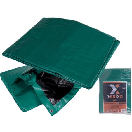 TELONE BRIXO PE OCCHIELLATO NERO/VERDE PESANTE MT8X10