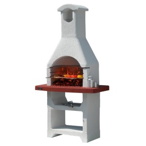 BARBECUE IN MURATURA CAYMAN CON CAPPA A CARBONELLA FORNO GRIGLIA BBQ