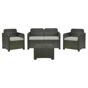 SET SALOTTO ARENAL ANTRACITE IN RATTAN