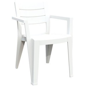 SEDIA POLTRONA IN RESINA KETER JULIE BIANCA 61x58xH79 CM