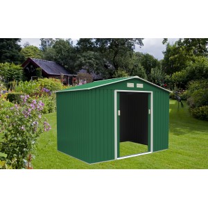 CASETTA RICOVERO PORTA ATTREZZI BOX IN LAMIERA CAPANNO GIARDINO 277x191x202H