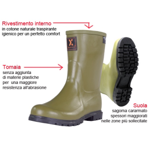 STIVALI IN GOMMA TRONCHETTO BRIXO PRO N 42