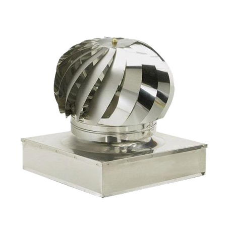 FUMAIOLO VENTOLINO INOX CAPPELLOTTO GIREVOLE QUADRO CM.32X32 COMIGNOLO STUFA