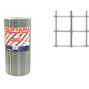 RETE ELETTROSALDATA CALIFORNIA A MAGLIA QUADRA 19X19 1,50 RT.25MT H.80