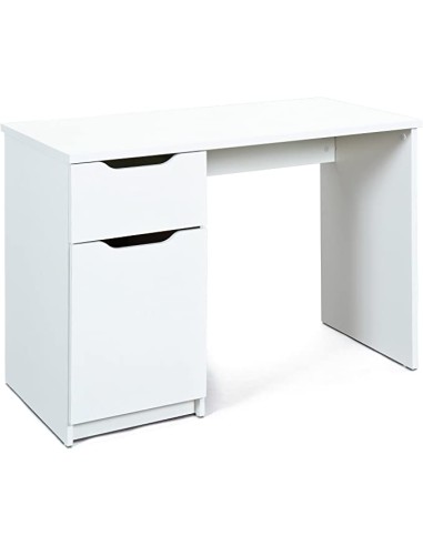 SCRIVANIA WESTPHALEN + 1 ANTA + 1 CASSETTO 115x55x76 CM LAMINATO BIANCO