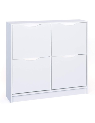 SCARPIERA WESTPHALEN 4 VANI 100x25x90H STRUTTURA IN LAMINATO VERNICIATO BIANCO