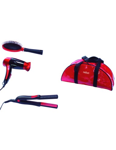 BEAUTY SET PER CAPELLI CON PIASTRA IN CERAMICA + ASCIUGACAPELLI + SPAZZOLA -ARM350