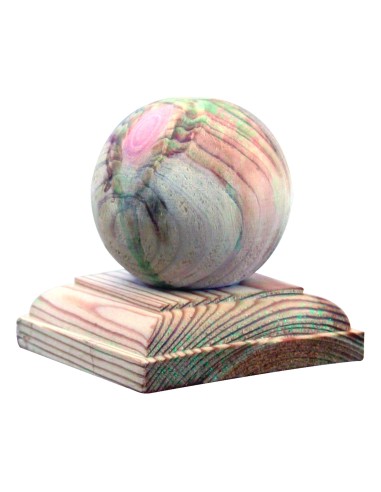 COPRIPALO A SFERA LASA IN LEGNO DI PINO IMPREGNATO 11x11xH11 cm