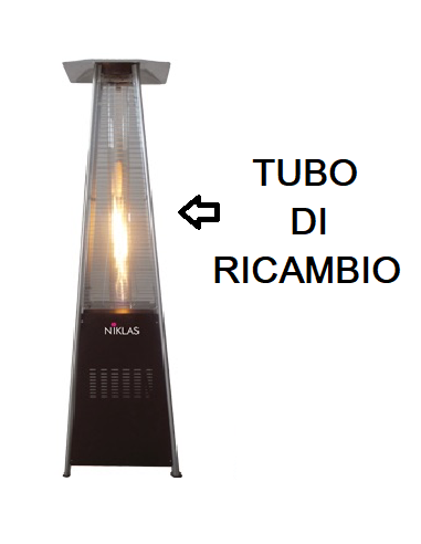 TUBO DI RICAMBIO 10X125 PER STUFA TERMOPATIO 73x73xH221 cm