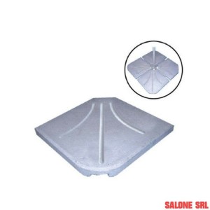 BASE APPOGGIO PER OMBRELLONE 4PZ MARMETTE QUADRONI CEMENTO 53X53X8