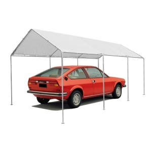 GAZEBO CAR PORT MT.3X6 IN ACCIAIO CON TOP 140GR/MQ ARREDO GIARDINO