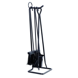 ATTREZZATURA CAMINO ANTRACITE PRIMO SET 4 PEZZI-652