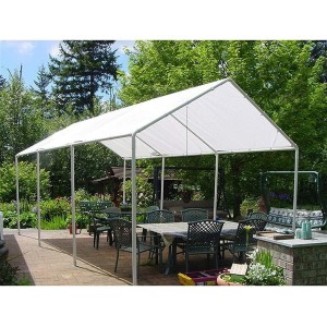 GAZEBO CAR PORT MT.3X6 IN ACCIAIO CON TOP 140GR/MQ ARREDO GIARDINO