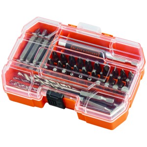 VALIGETTA SET CON ACCESSORI PER FORATURA E AVVITATURA 45 PEZZI B+D A7234