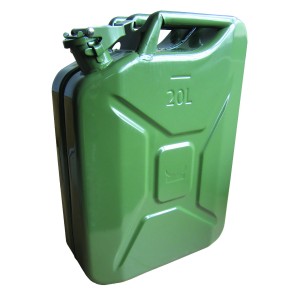 TANICA IN METALLO 20LT PER CARBURANTE INFIAMMABILE BENZINA/DIESEL
