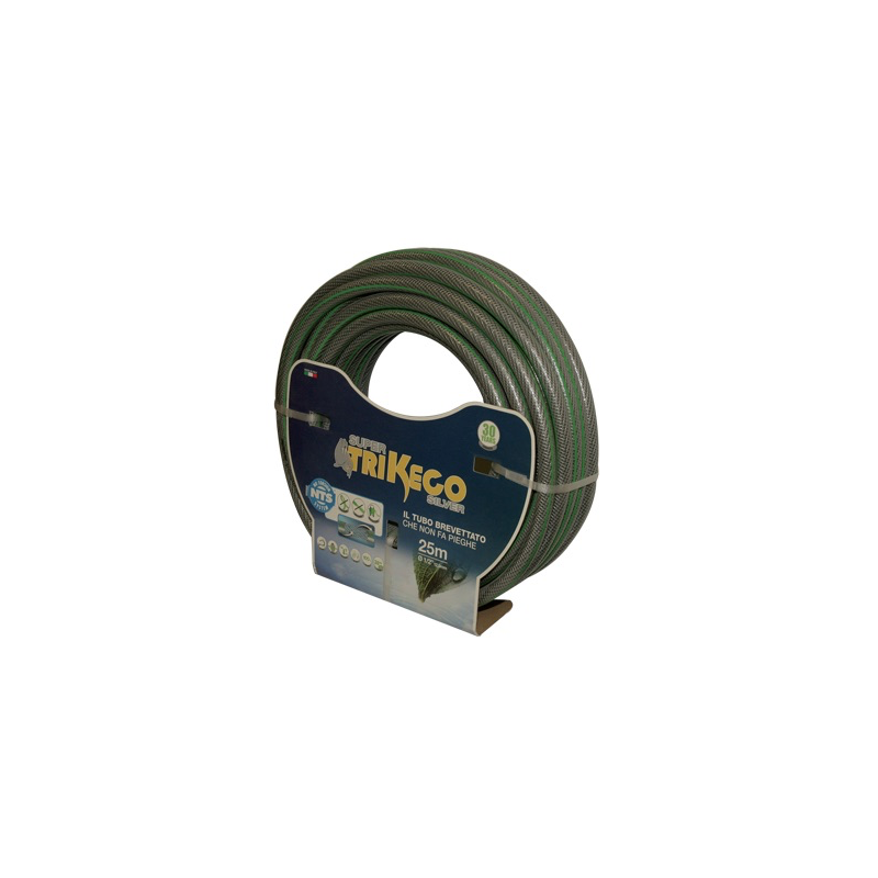TUBO IRRIGAZIONE MAGLIATO SUPERTRIKECO SILVER 5/8" ROTOLO 25 MT TUBO IRRIGAZIONE MAGLIATO SUPERTRIKECO SILVER 5/8" ROTOLO 25 MT
