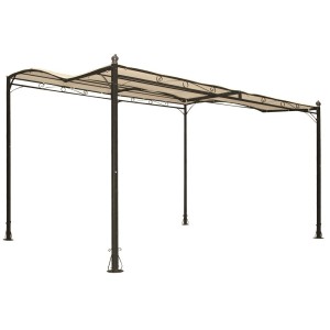 GAZEBO VERANDA DA PARETE ACCIAIO PATIO 300X250 TOP 180GR/MQ PERGOLA GIARDINO