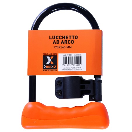 LUCCHETTO BRIXO AD ARCO PER MOTO STRONG 170X245MM