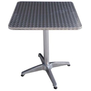 TAVOLO BAR SQUARE ALLUMINIO 60X60XH70 TAVOLINO