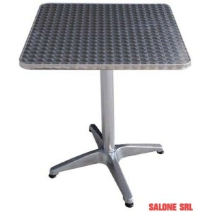 TAVOLO BAR SQUARE ALLUMINIO 60X60XH70 TAVOLINO