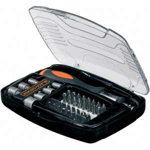 SET CACCIAVITE A CRICCHETTO B&D VALIGETTA + ACCESSORI 40 PEZZI A7062
