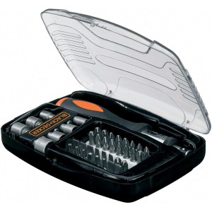 SET CACCIAVITE A CRICCHETTO B&D VALIGETTA + ACCESSORI 40 PEZZI A7062