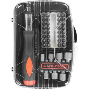 SET CACCIAVITE A CRICCHETTO B&D VALIGETTA + ACCESSORI 40 PEZZI A7062