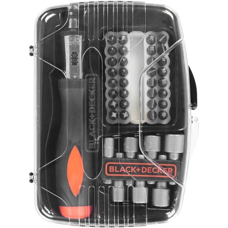 SET CACCIAVITE A CRICCHETTO B&D VALIGETTA + ACCESSORI 40 PEZZI A7062